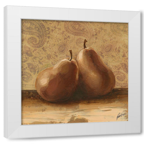 Fruit Duet II White Modern Wood Framed Art Print by Harper, Ethan