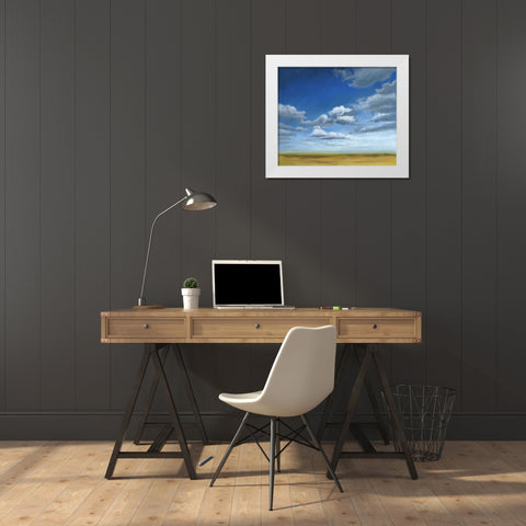 Big Sky II White Modern Wood Framed Art Print by Meagher, Megan
