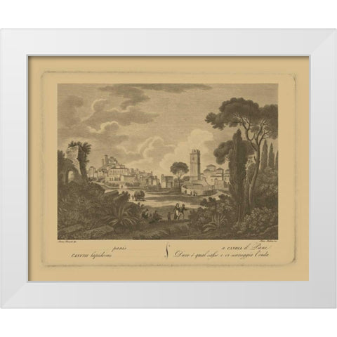 Italian Landscape I White Modern Wood Framed Art Print by Vision Studio