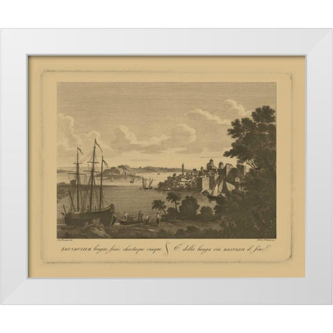 Italian Landscape III White Modern Wood Framed Art Print by Vision Studio