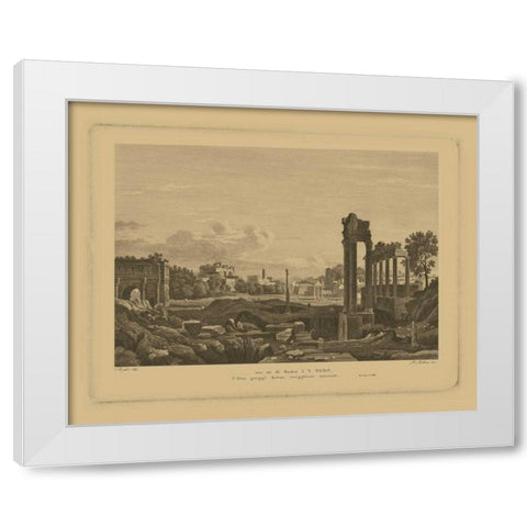 Italian Landscape IV White Modern Wood Framed Art Print by Vision Studio