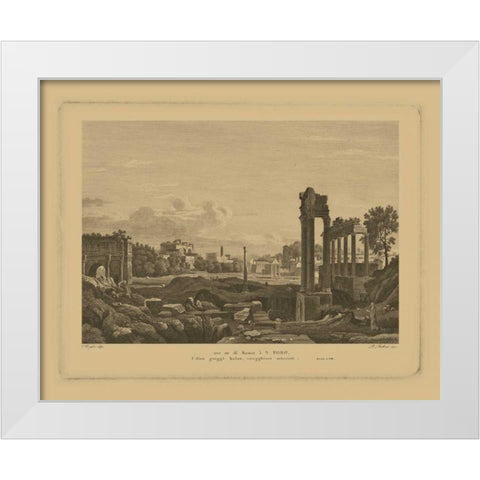 Italian Landscape IV White Modern Wood Framed Art Print by Vision Studio