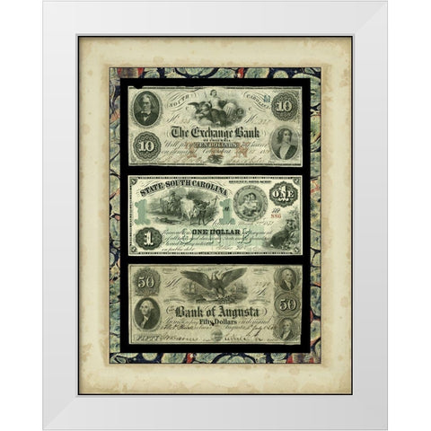 Money, Money, Money II White Modern Wood Framed Art Print by Unknown