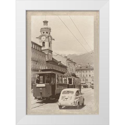 Summer in Europe III White Modern Wood Framed Art Print by Longley, Carolyn