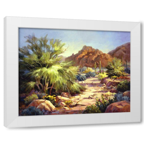 Desert Beauty White Modern Wood Framed Art Print by Johnston, Maxine