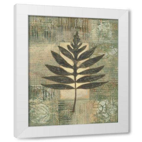 Leaf Textures I White Modern Wood Framed Art Print by Wyatt Jr., Norman