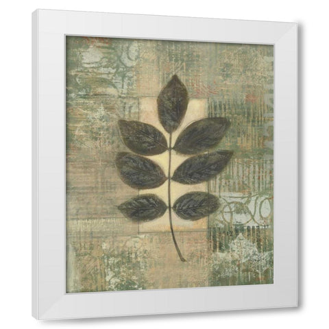 Leaf Textures II White Modern Wood Framed Art Print by Wyatt Jr., Norman