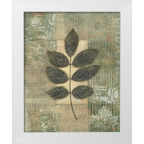 Leaf Textures II White Modern Wood Framed Art Print by Wyatt Jr., Norman