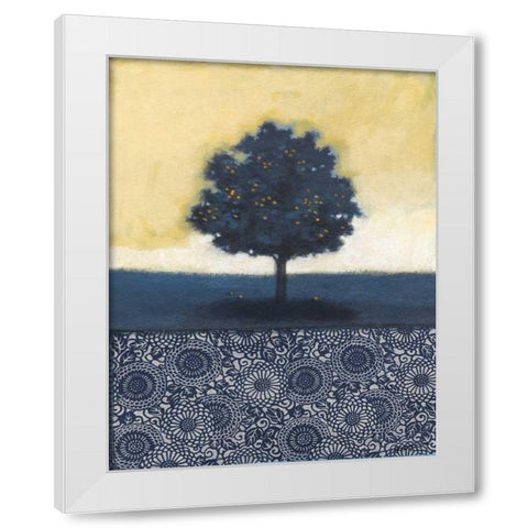 Blue Lemon Tree I White Modern Wood Framed Art Print by Wyatt Jr., Norman