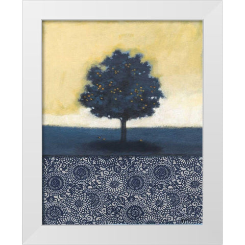 Blue Lemon Tree I White Modern Wood Framed Art Print by Wyatt Jr., Norman