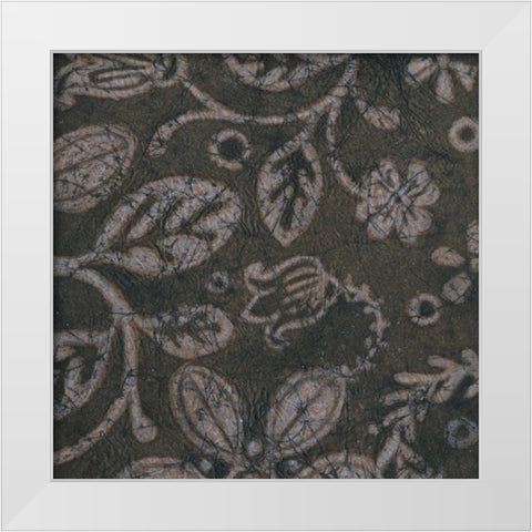 Island Batik II White Modern Wood Framed Art Print by Wyatt Jr., Norman