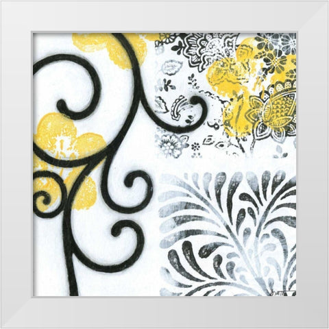 Opulence III White Modern Wood Framed Art Print by Wyatt Jr., Norman