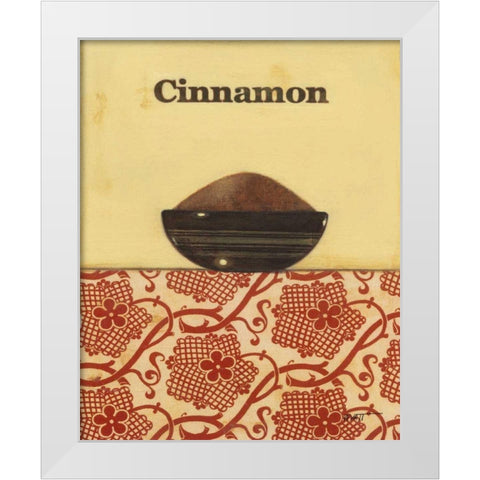 Exotic Spices - Cinnamon White Modern Wood Framed Art Print by Wyatt Jr., Norman