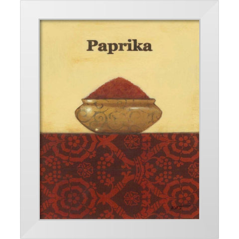 Exotic Spices - Paprika White Modern Wood Framed Art Print by Wyatt Jr., Norman