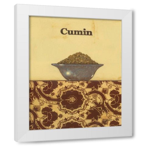 Exotic Spices - Cumin White Modern Wood Framed Art Print by Wyatt Jr., Norman