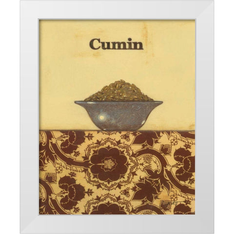 Exotic Spices - Cumin White Modern Wood Framed Art Print by Wyatt Jr., Norman