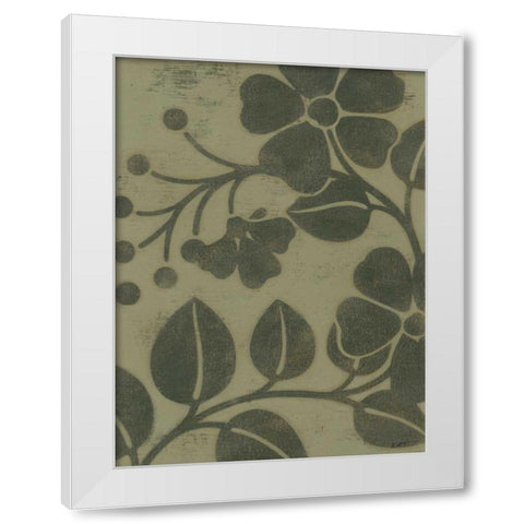 Sage Textile I White Modern Wood Framed Art Print by Wyatt Jr., Norman