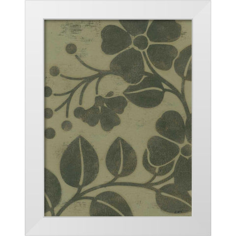 Sage Textile I White Modern Wood Framed Art Print by Wyatt Jr., Norman