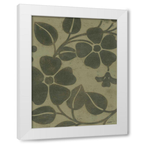 Sage Textile II White Modern Wood Framed Art Print by Wyatt Jr., Norman