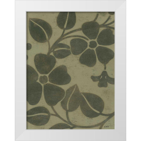 Sage Textile II White Modern Wood Framed Art Print by Wyatt Jr., Norman