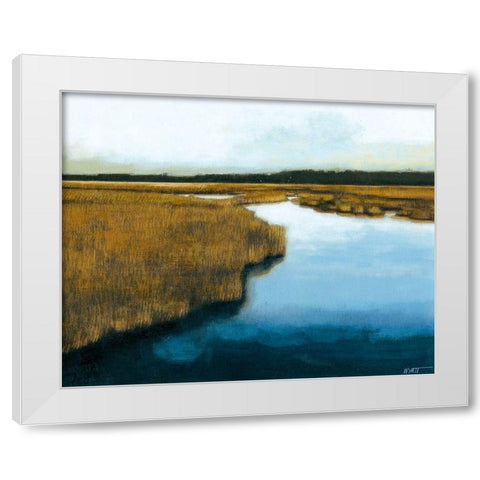 Wet Lands I White Modern Wood Framed Art Print by Wyatt Jr., Norman