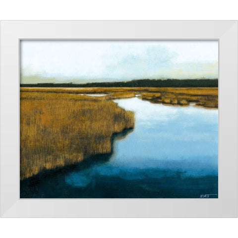 Wet Lands I White Modern Wood Framed Art Print by Wyatt Jr., Norman