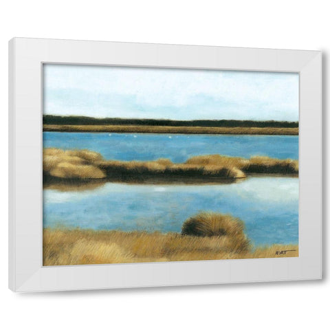 Wet Lands II White Modern Wood Framed Art Print by Wyatt Jr., Norman