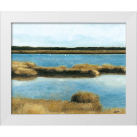 Wet Lands II White Modern Wood Framed Art Print by Wyatt Jr., Norman