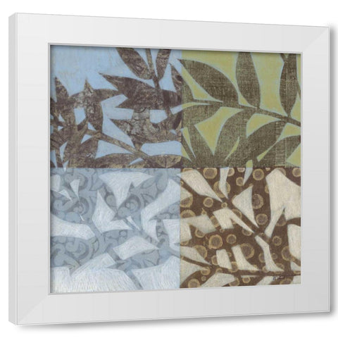 Swaying Fronds I White Modern Wood Framed Art Print by Wyatt Jr., Norman