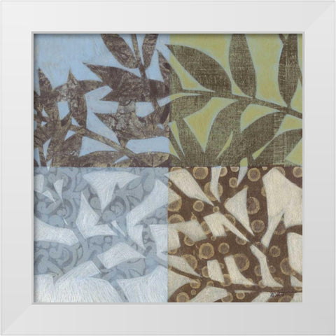 Swaying Fronds I White Modern Wood Framed Art Print by Wyatt Jr., Norman