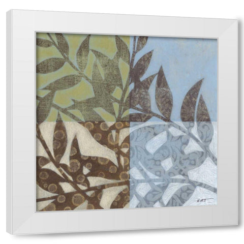 Swaying Fronds II White Modern Wood Framed Art Print by Wyatt Jr., Norman