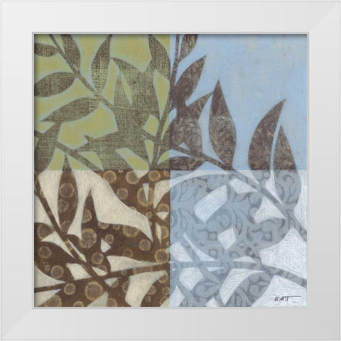 Swaying Fronds II White Modern Wood Framed Art Print by Wyatt Jr., Norman