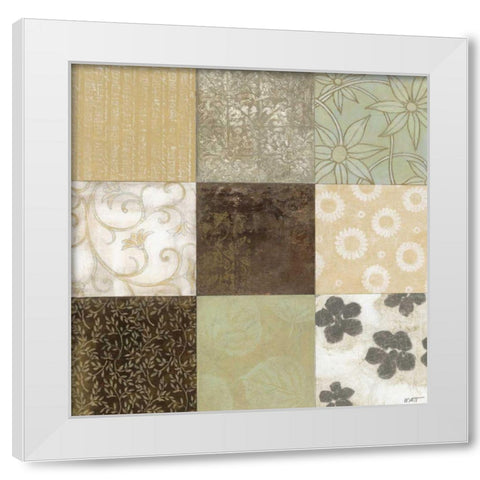 Classic 9-Patch White Modern Wood Framed Art Print by Wyatt Jr., Norman