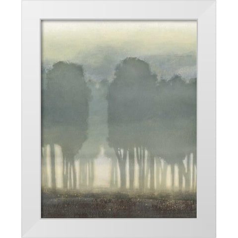 Treeline Haze I White Modern Wood Framed Art Print by Vision Studio