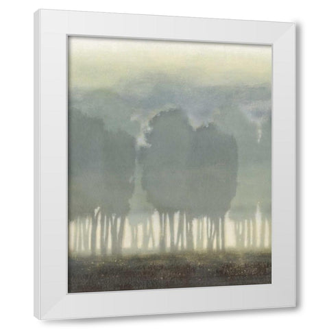 Treeline Haze II White Modern Wood Framed Art Print by Vision Studio