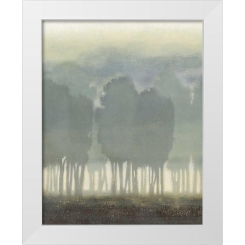 Treeline Haze II White Modern Wood Framed Art Print by Vision Studio