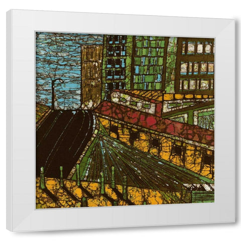 City One White Modern Wood Framed Art Print by Davis, Andrea