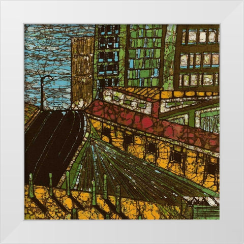 City One White Modern Wood Framed Art Print by Davis, Andrea