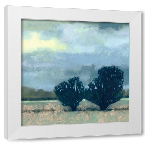 Moonlit Field I White Modern Wood Framed Art Print by Vision Studio