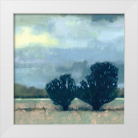 Moonlit Field I White Modern Wood Framed Art Print by Vision Studio