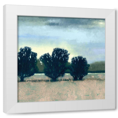 Moonlit Field II White Modern Wood Framed Art Print by Vision Studio