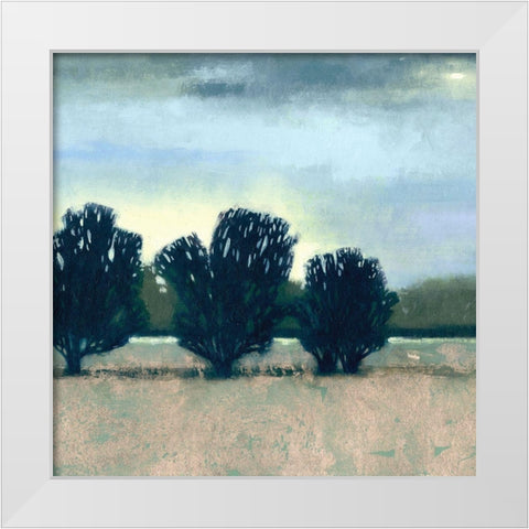 Moonlit Field II White Modern Wood Framed Art Print by Vision Studio