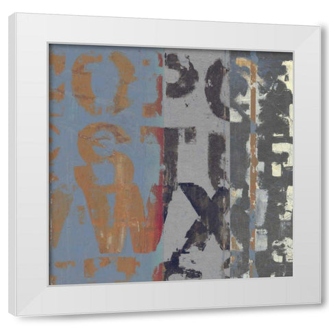 Alphabet Overlay II White Modern Wood Framed Art Print by Vision Studio