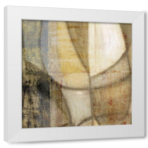Textures Align I White Modern Wood Framed Art Print by Vision Studio