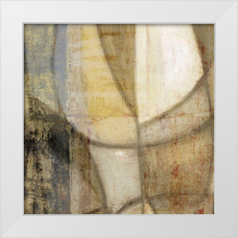 Textures Align I White Modern Wood Framed Art Print by Vision Studio