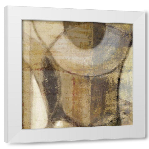 Textures Align II White Modern Wood Framed Art Print by Vision Studio