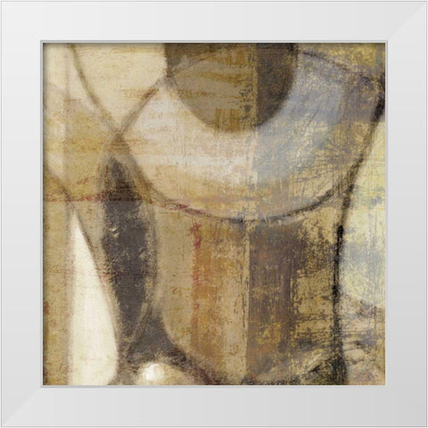 Textures Align II White Modern Wood Framed Art Print by Vision Studio
