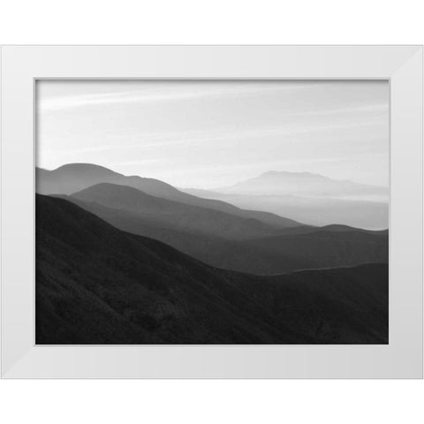 Mountains and Haze I White Modern Wood Framed Art Print by Christensen, Jim