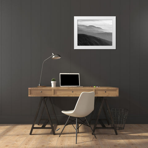Mountains and Haze II White Modern Wood Framed Art Print by Christensen, Jim