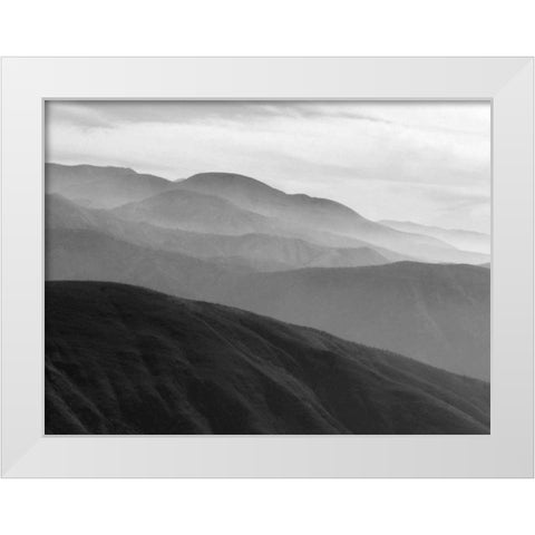 Mountains and Haze II White Modern Wood Framed Art Print by Christensen, Jim